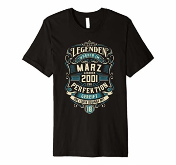 18. Geburtstag 18 Jahre Jahrgang 2001 März T-Shirt - 1