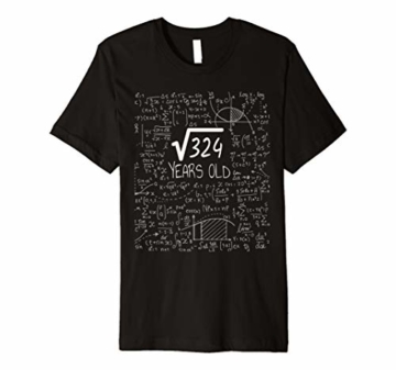 Quadratwurzel 324 = 18 Jahre Alt - Geburtstags T Shirt - 1