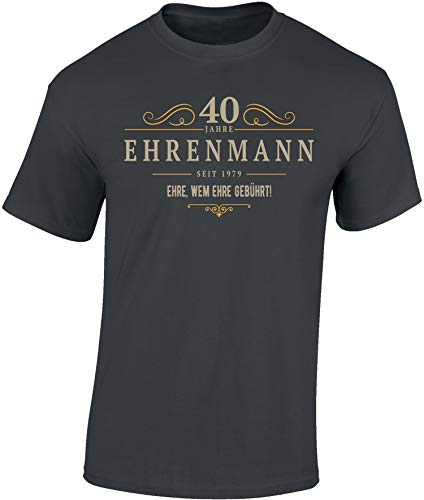 T Shirt Ehrenmann 40 Jahre Jahrgang 1979 Geschenk Zum 40 Geburtstag Mann Manner Herren Lustig Fun Vierzig Ster Birthday Jugend Wort Ehre Sport Fan Kessyfashion