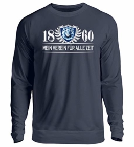 Shirtee Mein Verein FÜR ALLE Zeit - SECHZIG - Unisex Pullover -M-Oxford Navy - 1