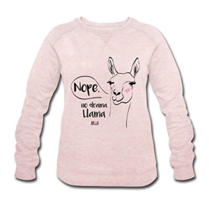 Spreadshirt Animal Planet Lama No Drama Llama Comic Frauen Bio-Sweatshirt von Stanley & Stella - 1