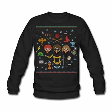 Spreadshirt Harry Potter Ugly Christmas Chibi Design Männer Pullover - 1