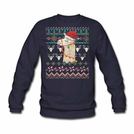 Spreadshirt Lama Alpaka Weihnachtspullover Männer Pullover - 1