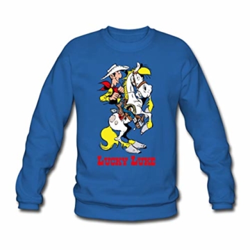 Spreadshirt Lucky Luke mit Pferd Jolly Jumper Männer Pullover - 1