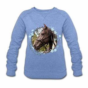 Spreadshirt OSTWIND Aufbruch Nach Ora Porträt Hengst Frauen Bio-Sweatshirt von Stanley & Stella - 1