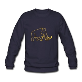 Spreadshirt Silhouette Mammut Line Art Männer Pullover - 1
