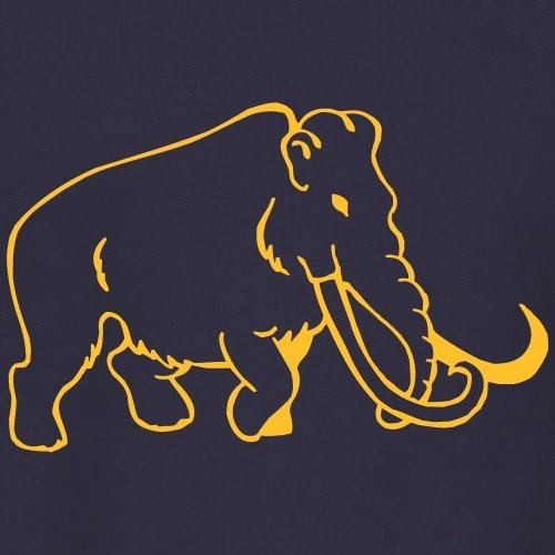 Spreadshirt Silhouette Mammut Line Art Männer Pullover - 2