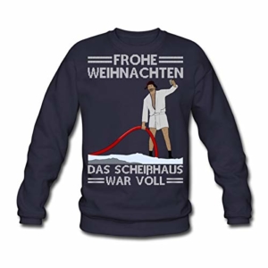 Spreadshirt Weihnachten Scheißhaus War Voll Ugly Christmas Männer Pullover - 1
