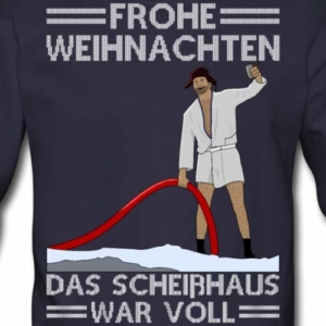 Spreadshirt Weihnachten Scheißhaus War Voll Ugly Christmas Männer Pullover - 2