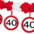 24-tlg. Partyset 40. Geburtstag Dekoset Dekobox - Verkehrschild - Girlanden, Luftballons - 3