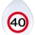 24-tlg. Partyset 40. Geburtstag Dekoset Dekobox - Verkehrschild - Girlanden, Luftballons - 5