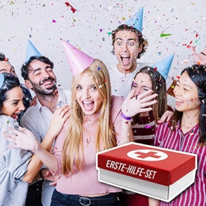 40. Geburtstag | Erste Hilfe Set Geschenk-Box, witziger Sanikasten | 8-teilig | Spaßgeschenk zum 40. Geburtstag - 6