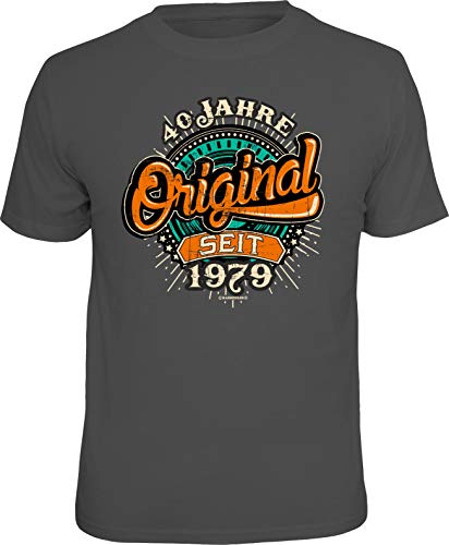 RAHMENLOS Original Geschenk T-Shirt zum 40. Geburtstag: Original 40 Jahre XXL - 1