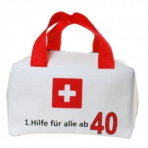 TASCHE 1. HILFE FÜR ALLE AB 40 GESCHENKARTIKEL 40. GEBURTSTAG DEKO ZUM BEFÜLLEN - 1