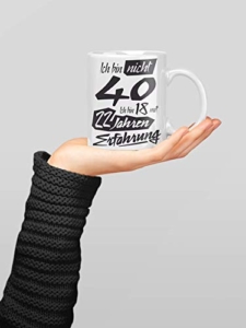 Tasse mit tollem Spruch Geschenkidee zum 40. Geburtstag I Ich bin nicht 40 Ich bin 18 mit 22 Jahren Erfahrung I Schöne Kaffee-Tasse von Shirtinator - 4
